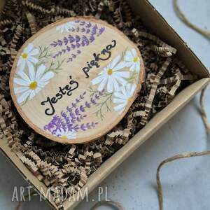 podkładka pod kubek jesteś piękna z lawendą, rumianek, dzień kobiet