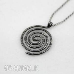 wężowy - srebrny wisiorek 2511-10 ooak wisior ze srebra, prosty naszyjnik