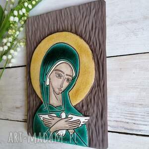 ikona ceramiczna z wizerunkiem maryi - pneumatofora - Dom dekoracje