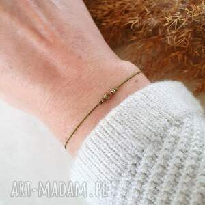 oliwkowa bransoletka z unakitem, biżuteria bransoletki kamienie naturalne