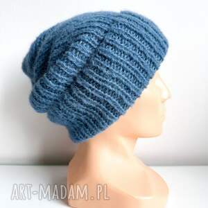 Ręcznie robiona czapka damska MORGANA Alpaka z Jedwabiem 6309/25