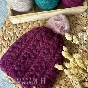 Czapka, na zimę, szydełkowa, szydełku