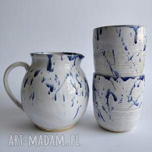 handmade ceramika dzbanek ceramiczny i dwa kubki