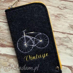 filcowe etui na telefon - vintage bike smartfon prezent, retro rower pokrowiec