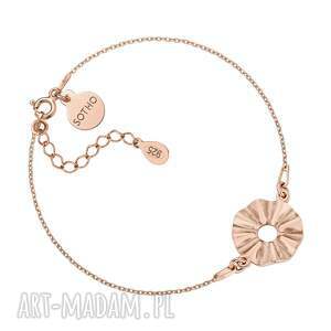 z wachlarzem z różowego złota, bransoletka, pozłacana