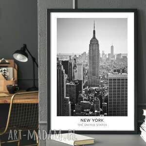 plakat czarno biały - miasto new york 40x50 cm 8 2 0015 usa, panorama nowy