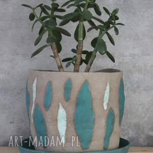 dekoracje duża donica ceramiczna, doniczka, doniczka handmade