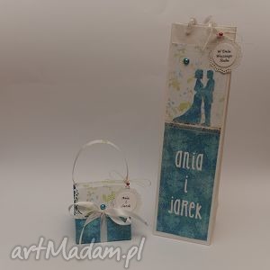 handmade scrapbooking kartki komplet kartka przestrzenna torebka na wino