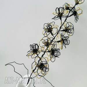 wire art sztuczna gałązka kwiatowa, kwiaty z drutu, sztuczne kwiaty, dekoracje