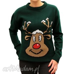 handmade na święta prezenty sweter świąteczny unisex - renifer (xs, S,m