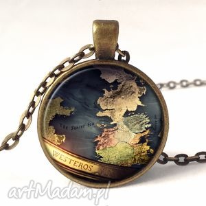westeros - medalion z łańcuszkiem, gra, tron, mapa, prezent