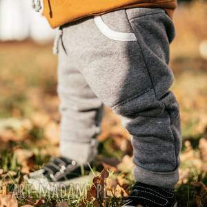 grube spodnie dziecięce bawełniane szare baggy dla dziecka oeko tex