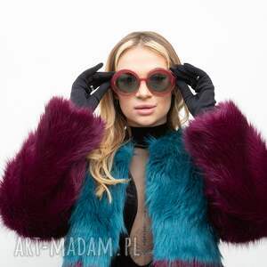 futro damskie sztuczne kolorowe