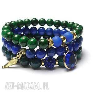 ręcznie robione emerald and cobalt /11 - 2014/ set