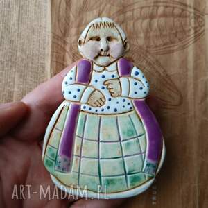 Ceramiczna zawieszka „Babcia” na drzwi - dekoracja