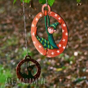 handmade święta prezenty mały elf i - zawieszka na choinkę