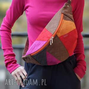 Prezent kolorowa damska nerka XXL, mini plecak, nerkoplecak