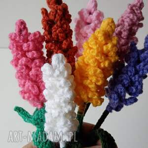 ręcznie wykonane dekoracje kolorowa lawenda/kwiaty lawendy na szydełku/ ozdoba domu/