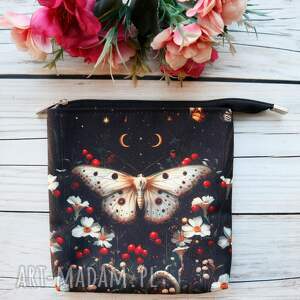 kosmetyczka płaska do torebki ćma, saszetka