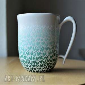handmade ceramika kubek ceramiczny ręcznie malowany zielony ombre
