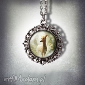medalion sarna - deer romantyczny natura, etno, retro, naszyjnik