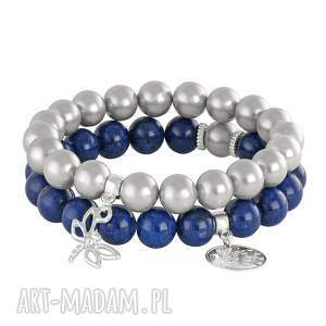 handmade sada 2 - navy blue & silver