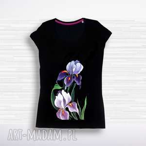 ręczne wykonanie bluzki bluzka bawełniana z malowanymi kwiatami