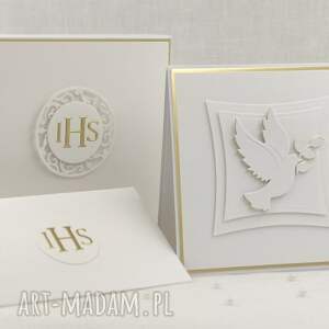 pamiątka pierwszej komunii z pudełkiem i kopertą, lg 93, pierwsza komunia
