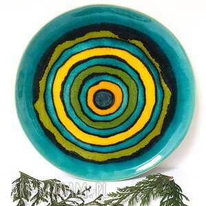 energetyczna ceramiczna patera, artystyczny talerz unikatowy prezent