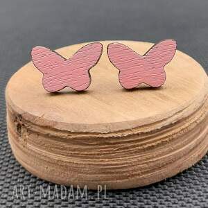 kolczyki drewniane motyle, zwierzęta