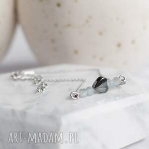 minimalistyczna bransoletka srebrna z serduszkiem, biżuteria serduszko