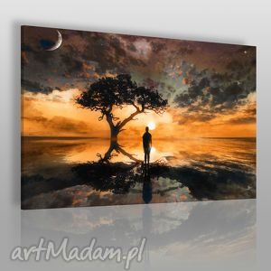 obraz na płótnie - pejzaż zachód - VAKU DSGN dom obrazy