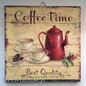 dom obrazek decoupage - "coffe time"