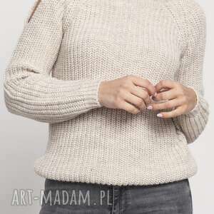 handmade swetry raglanowy sweter, swe126 beż