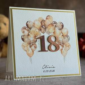 kartka urodzinowa z kopertą prezentową, bh 20, 18 urodziny prezent