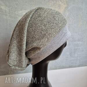 czapka szara dzianina na podszewce rozmiar uniwersalny,smerfetka,damsko