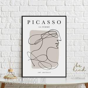 picasso kobieta la famme - plakat 50x70 cm, szkic
