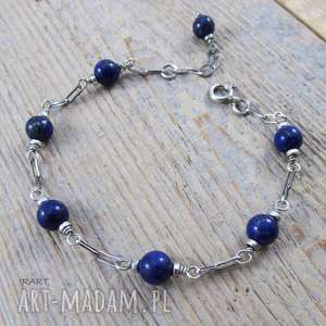 handmade delikatna z lapis lazuli - bransoletka