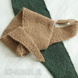 handmade szaliki mini - szalik beżowy