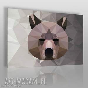 obraz na płótnie - miś geometryczny - VAKU DSGN obrazy