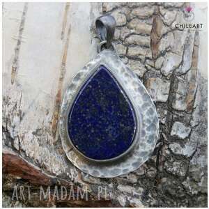chileart lapis lazuli i srebro - wisior 1417a lapisem
