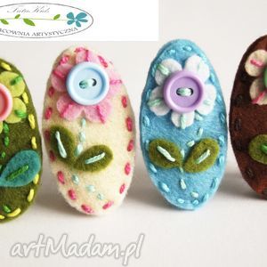 handmade dla dziecka spineczki filcowe kwiatki