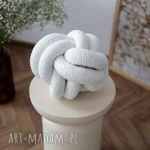 handmade poduszki poduszka soft loop | biały supeł