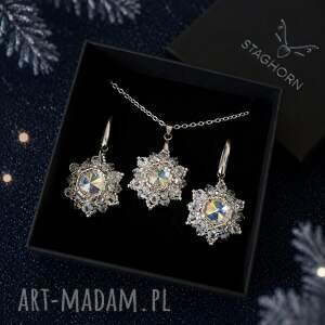 Komplet biżuterii Preciosa Crystal AB - naszyjnik i kolczyki