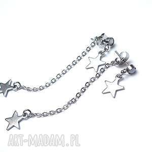 alloys collection /star double/ 2028 - 01/ kolczyki stal, szlachetna, swarovski