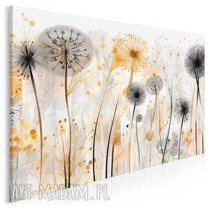 obraz na płótnie - kwiaty łąka dmuchawce - 120x80 cm (113101)