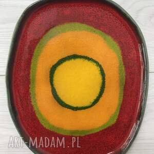 hand made ceramika dekoracyjny energetyczny talerz