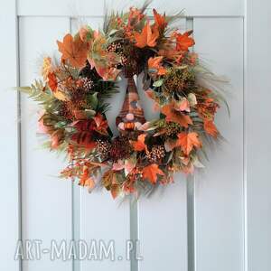 wianek jesienny skrzat drzwi dekoracje