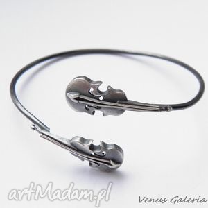 handmade bransoletka srebrna - skrzypce