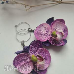 Leciutkie fioletowe storczyki rękodzieło kol, fo, dam, et
